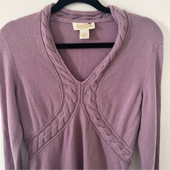 Peck & Peck Vintage Lavender 100% Cashmere Pullover Sweater - Picture 6 of 7